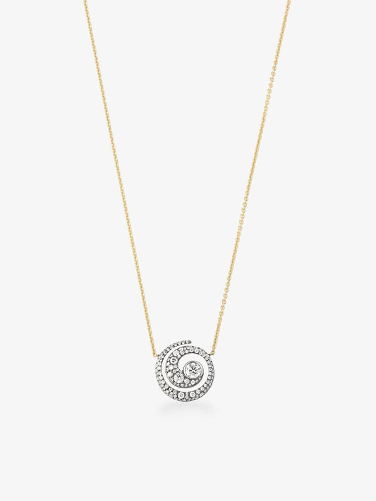 Tattoo Diamond & Blackened Gold Pendant View 2