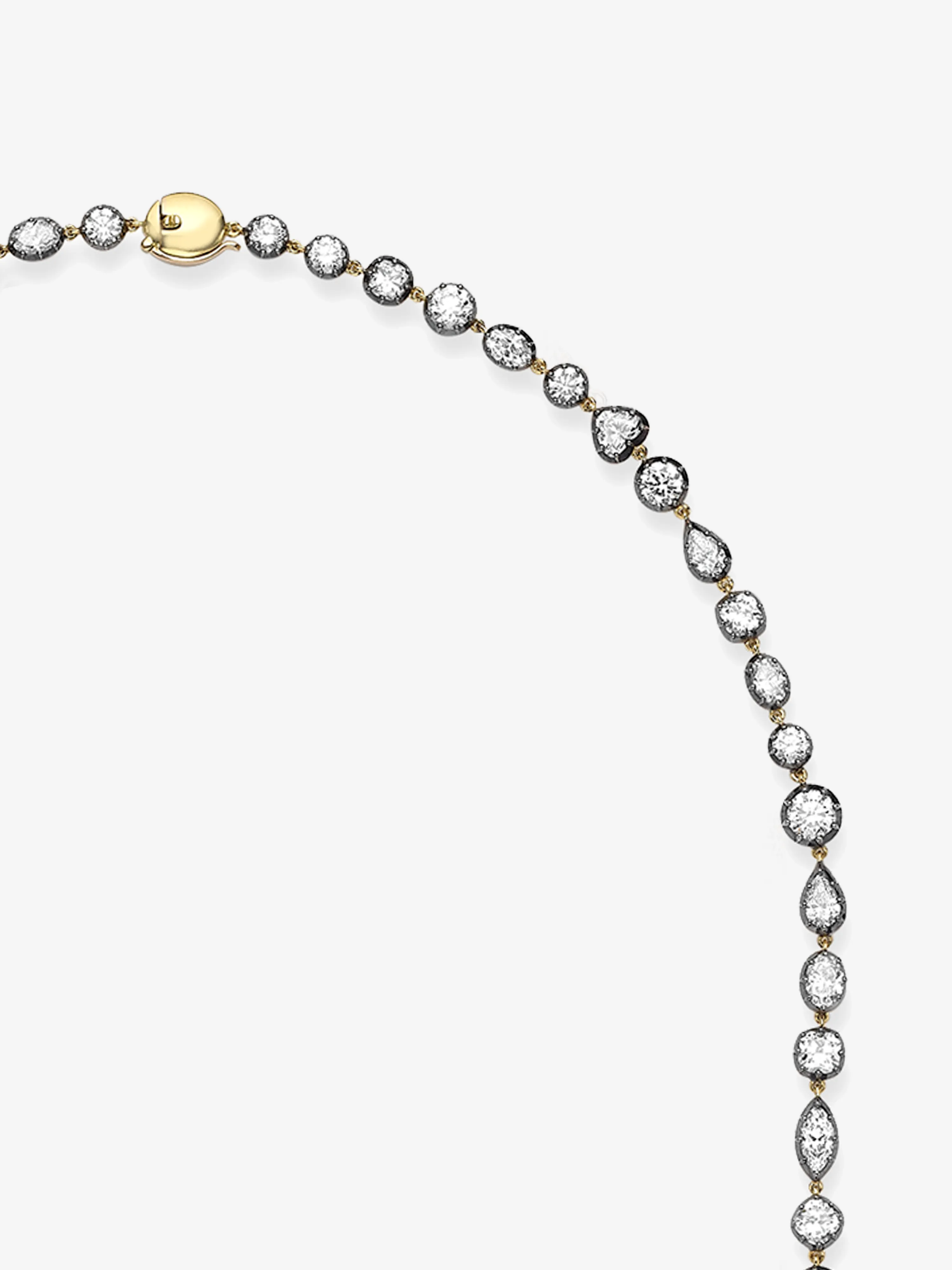 Signature Multi-Shape Diamond Button Back 32" Necklace View 4