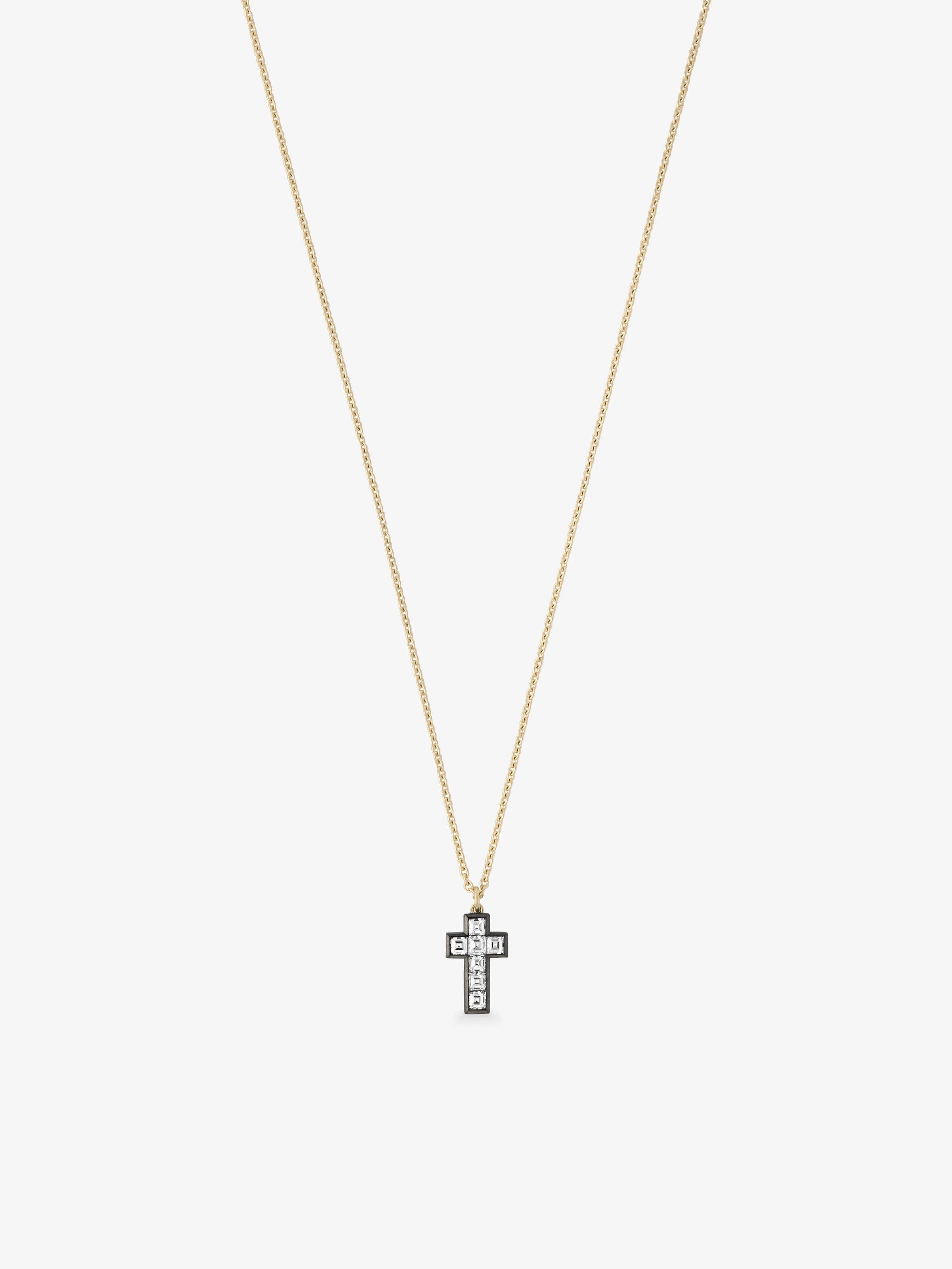 Lost Boys Mini Carré-Cut Diamond Cross Pendant View 2