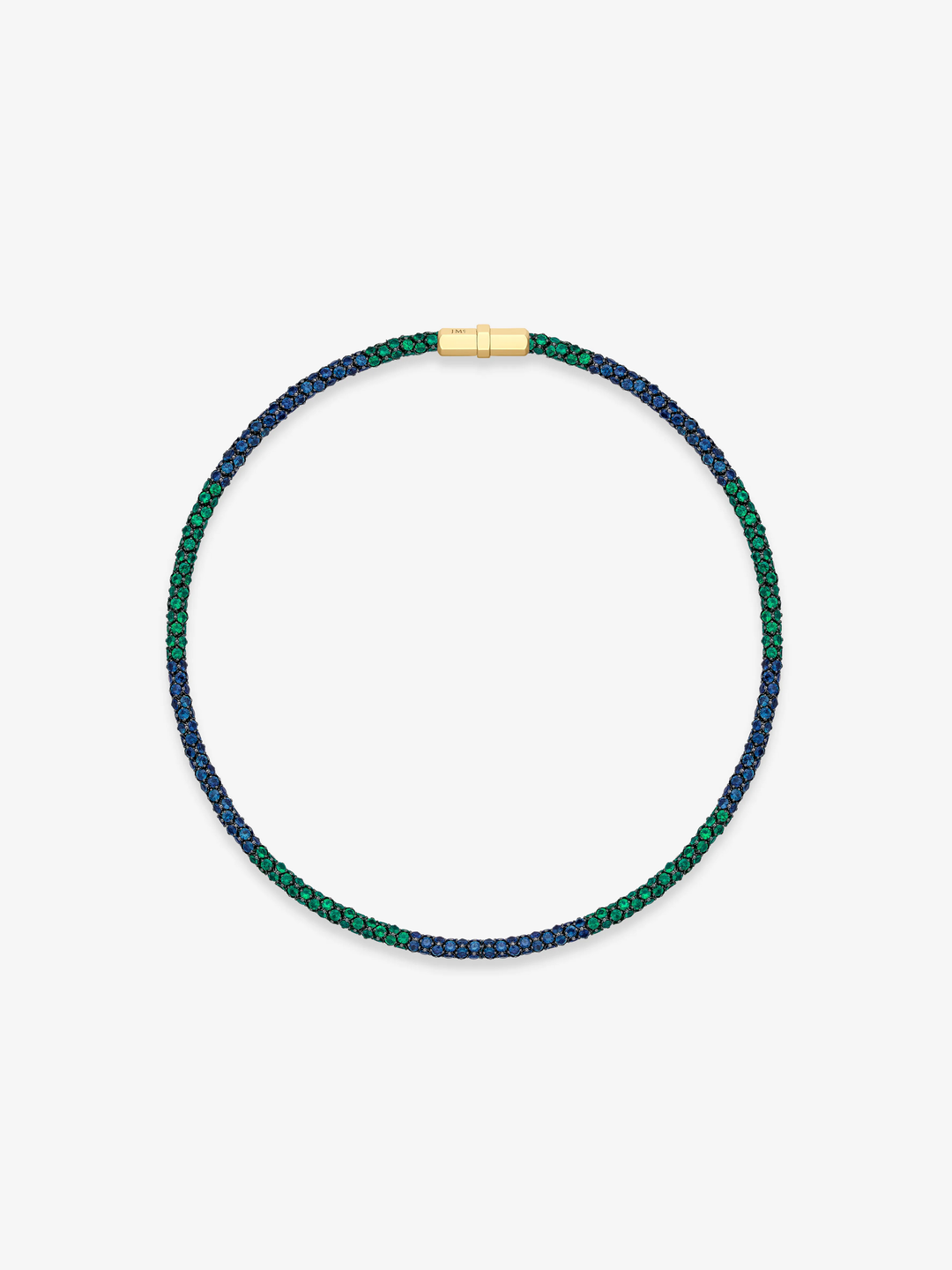 Tempest Narrow Emerald & Sapphire Necklace  View 1