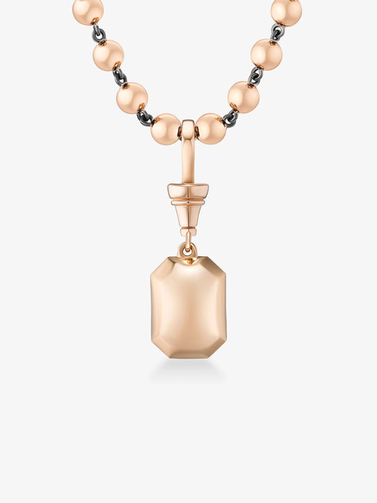 Ball n Chain 5.02ct Emerald Cut Diamond Pendant View 5