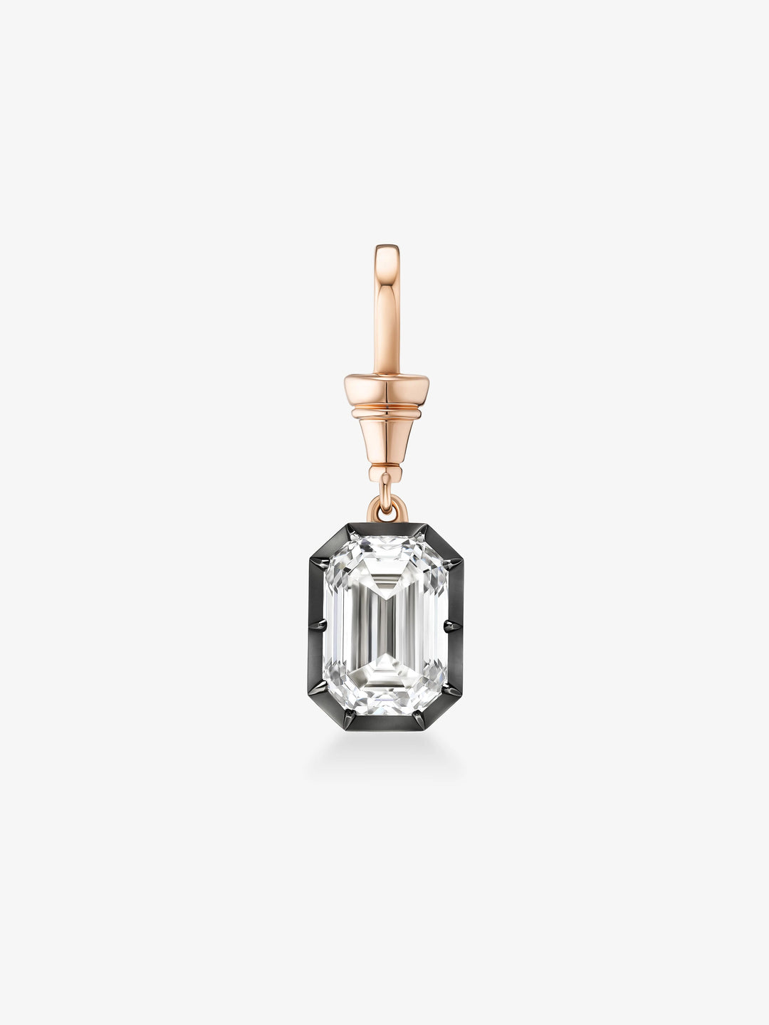 Ball n Chain 5.02ct Emerald Cut Diamond Pendant  View 1