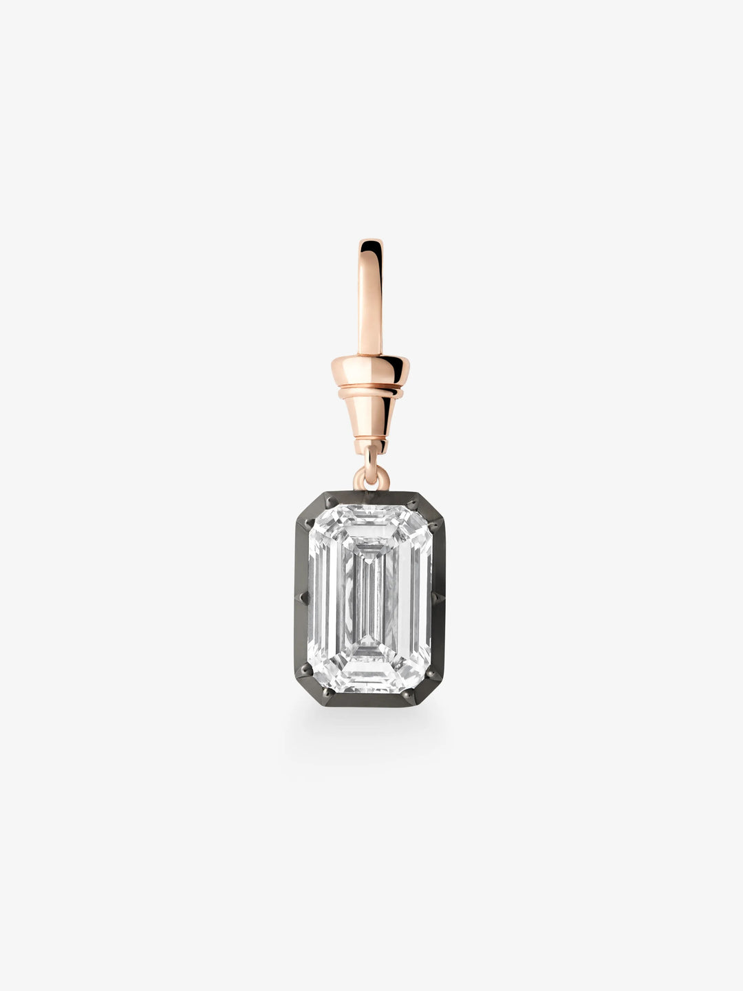 Ball n Chain 7.02ct Emerald Cut Diamond Pendant  View 1