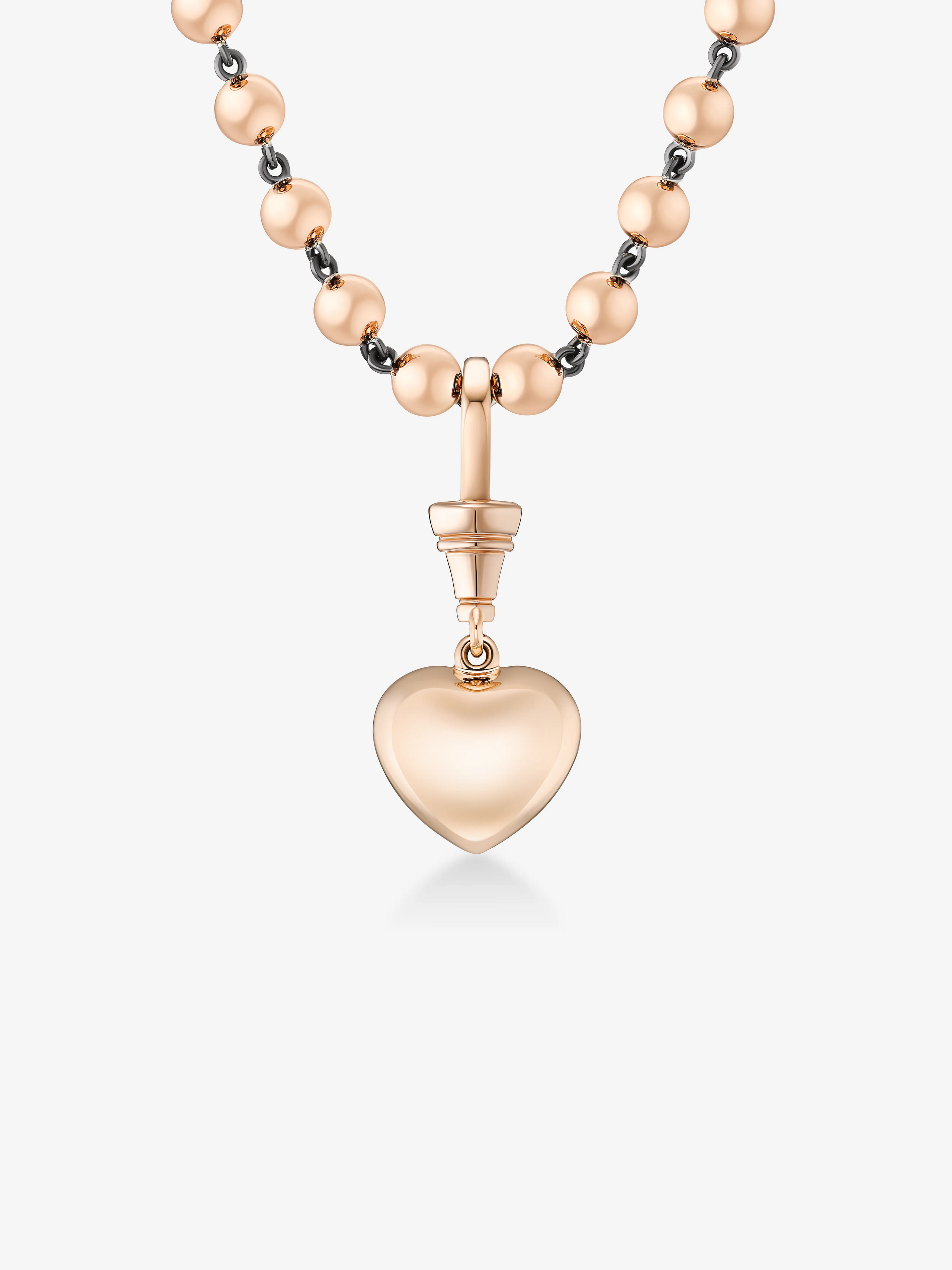 Ball n Chain 4.03ct Heart-Shaped Diamond Pendant View 3