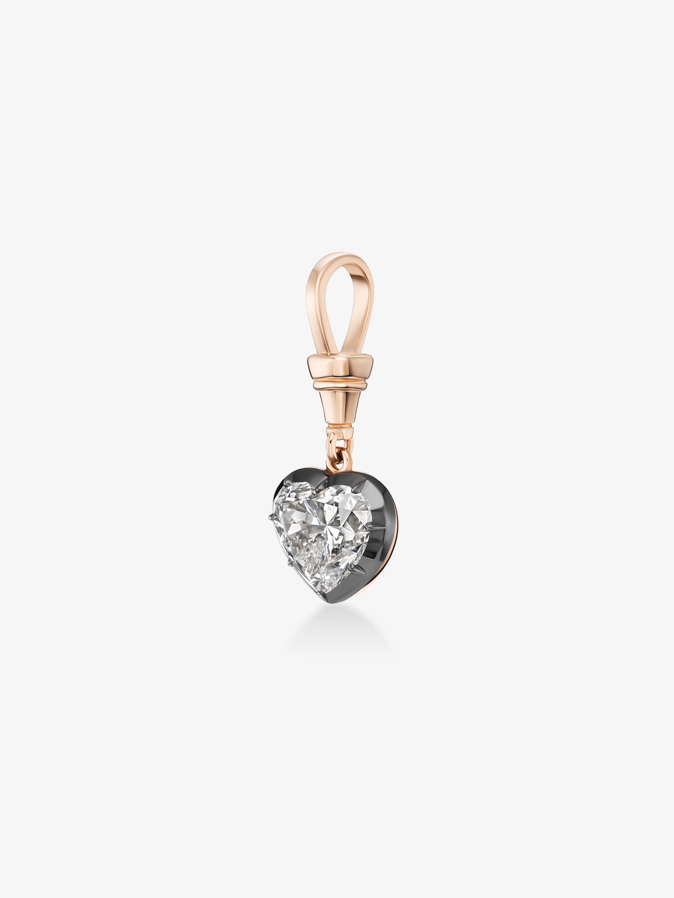 Ball n Chain 4.03ct Heart-Shaped Diamond Pendant View 4