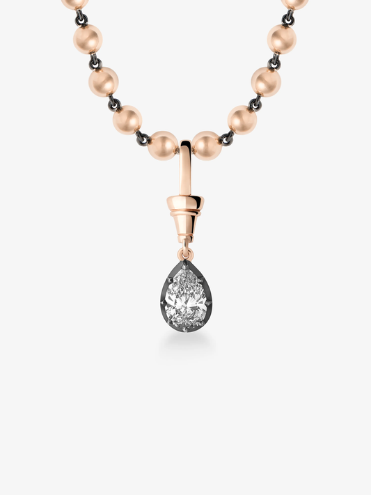 Ball n Chain 1.92ct Pear-Shaped Diamond Pendant View 2