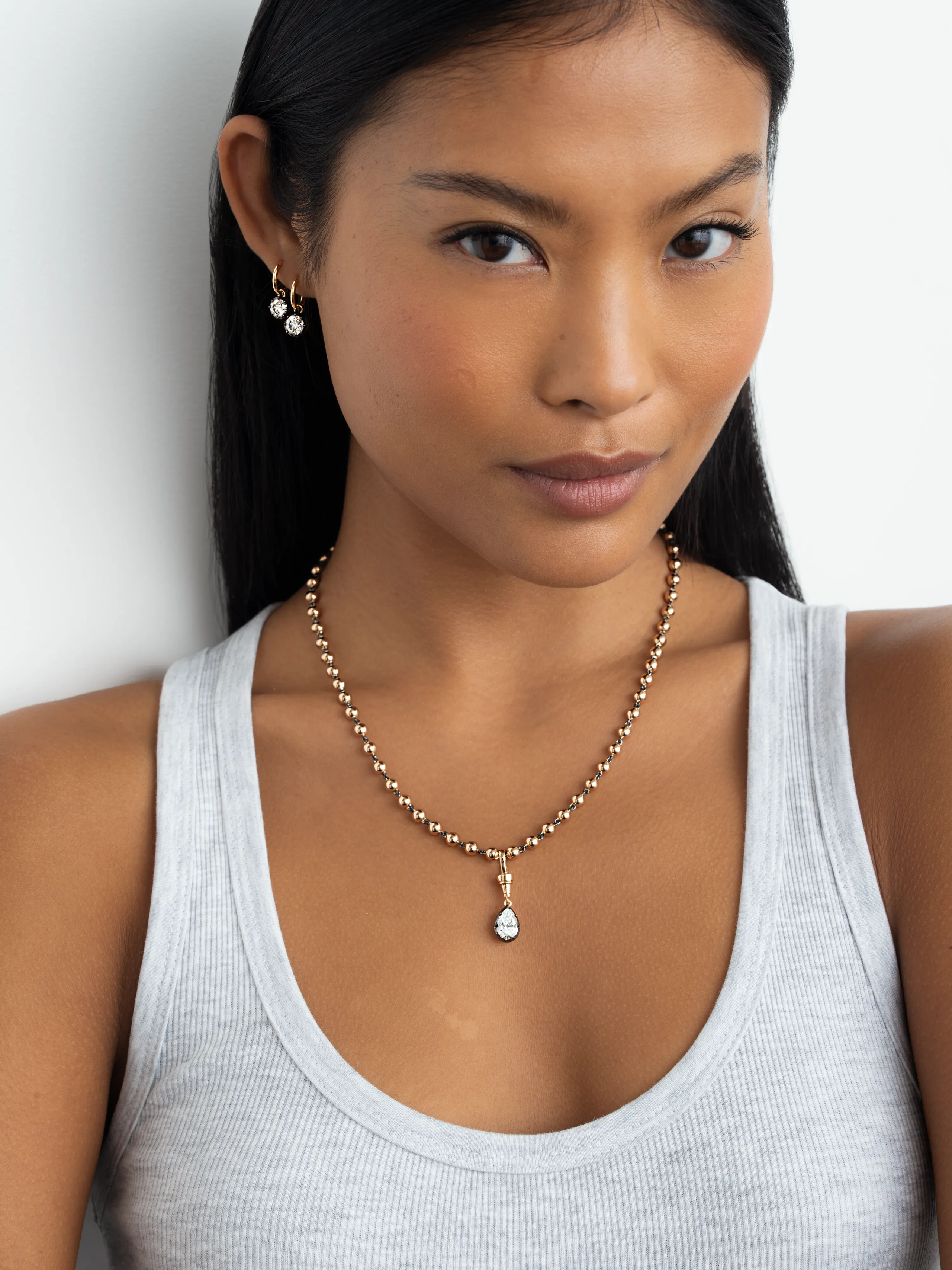 Ball n Chain 1.92ct Pear-Shaped Diamond Pendant View 3