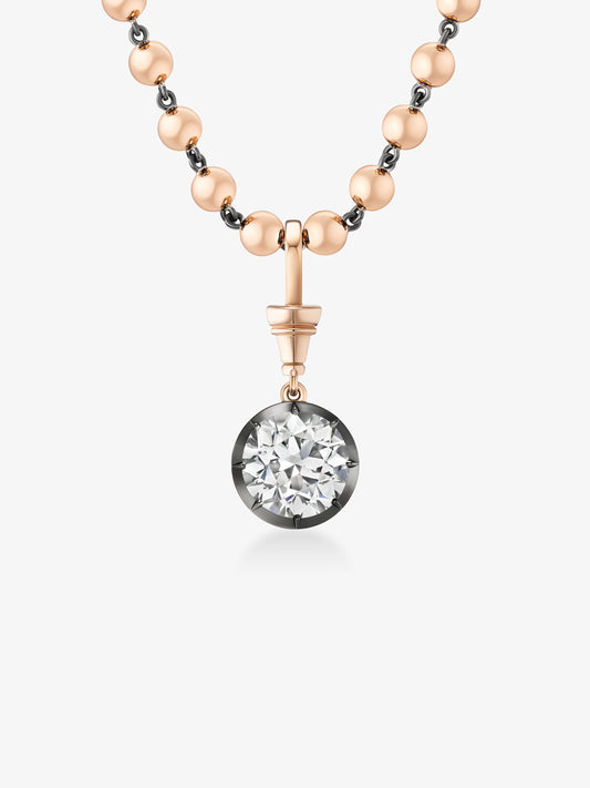 Ball n Chain 5.11ct Diamond Pendant View 2