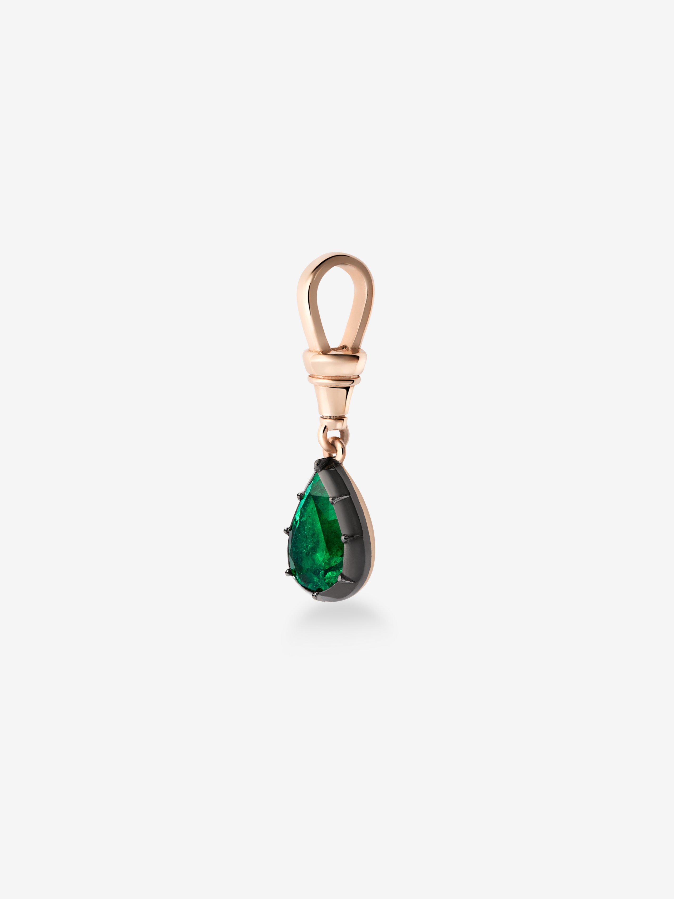 Ball n Chain 2.10ct Pear-Shaped Emerald Pendant View 5