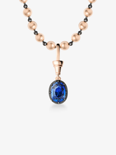 Ball n Chain 3ct Oval Sapphire Pendant
