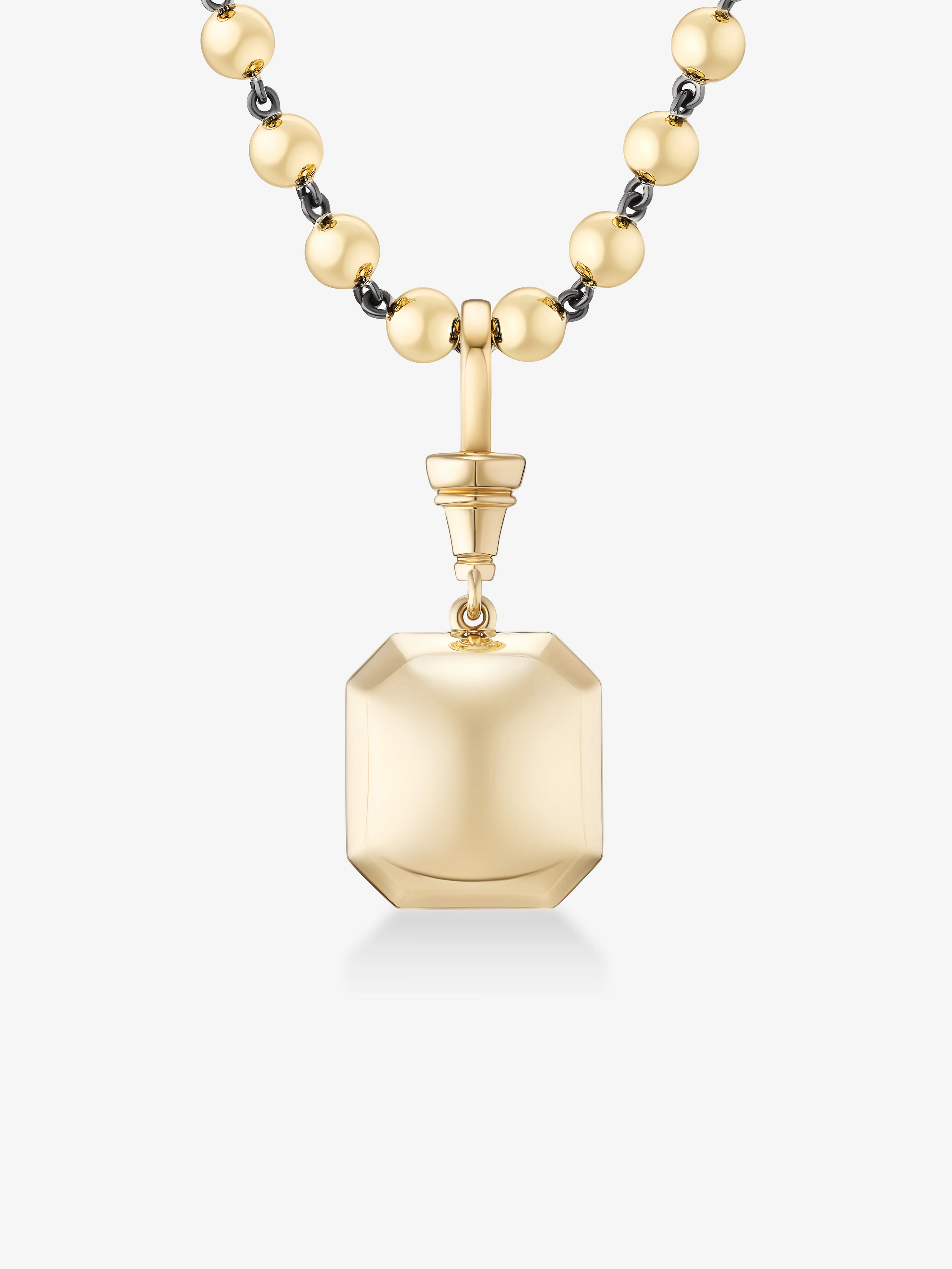 Ball n Chain 9.89ct Emerald Cut Diamond Pendant View 4