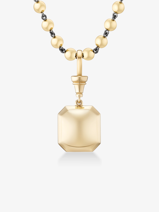 Ball n Chain 9.89ct Emerald Cut Diamond Pendant View 4