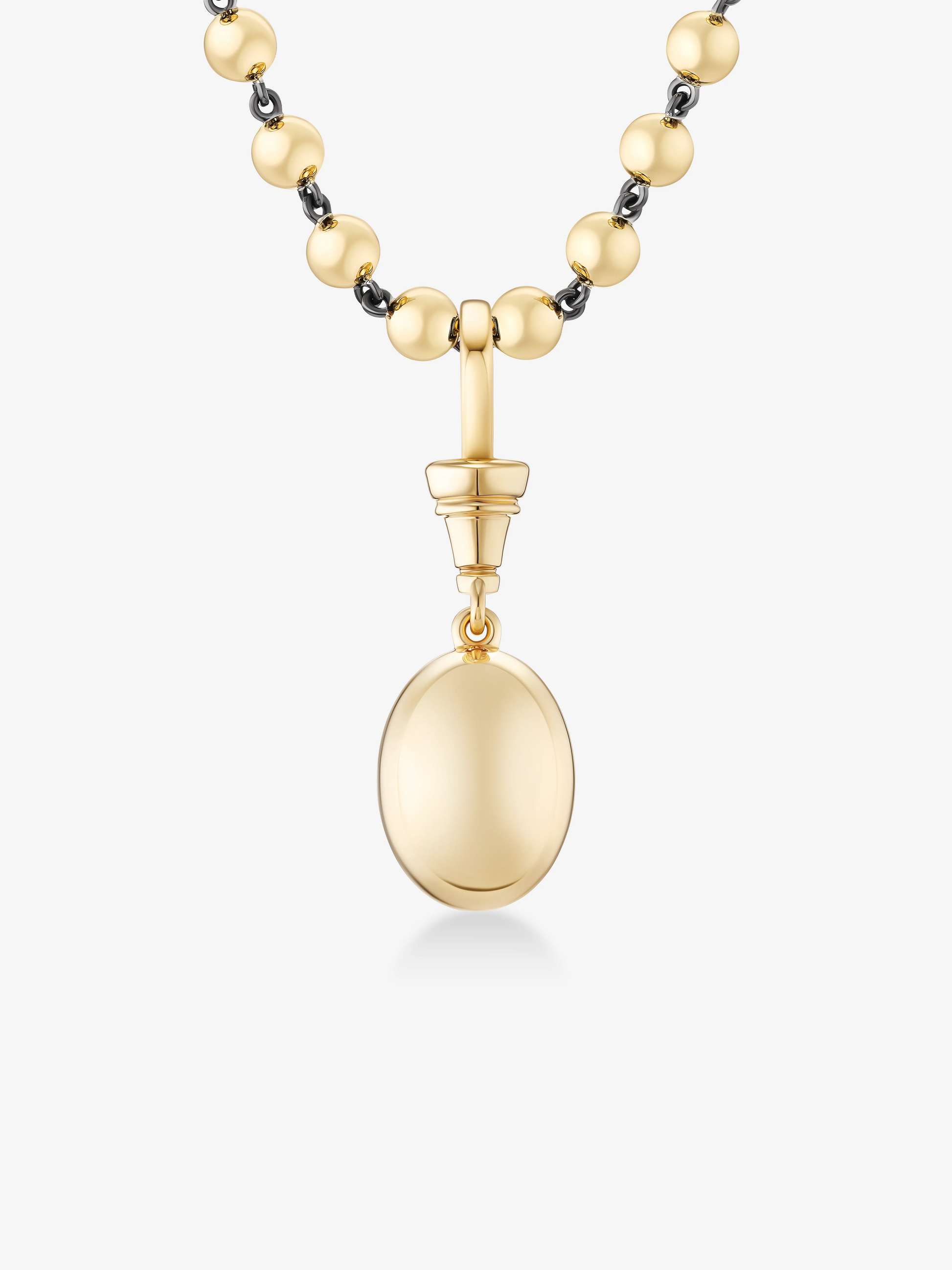 Ball n Chain 4.02ct Oval Diamond Pendant View 4