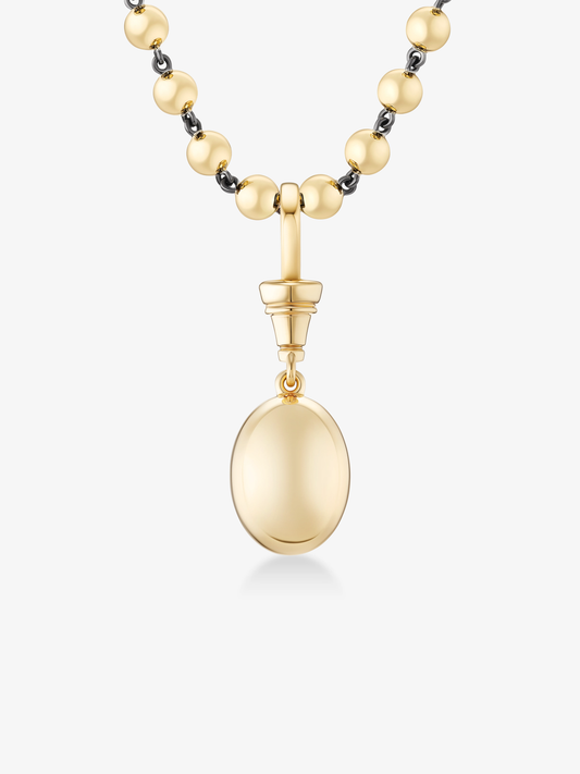 Ball n Chain 4.02ct Oval Diamond Pendant View 4