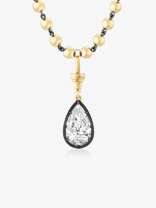 Ball n Chain 5.01ct Pear-Shaped Diamond Pendant View 2