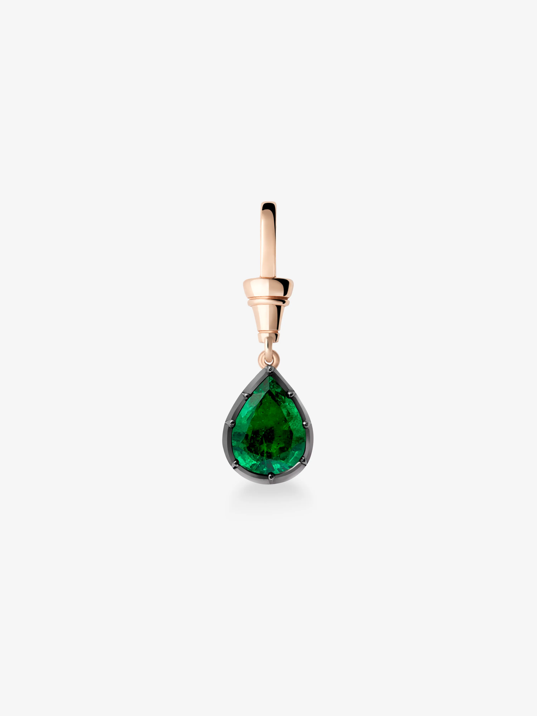 Ball n Chain 2.45ct Pear-Shaped Emerald Pendant  View 1