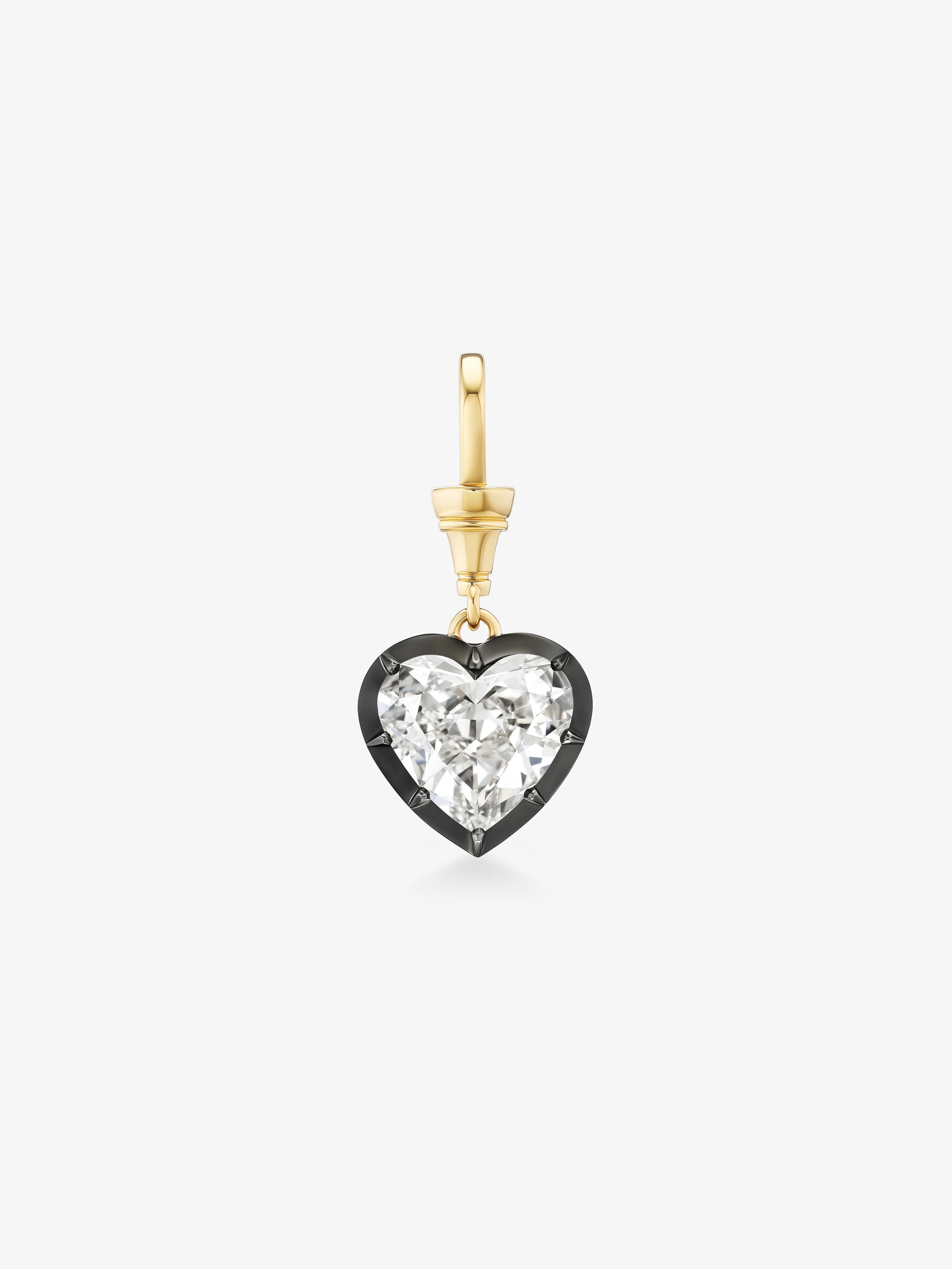 Ball n Chain 5.09ct Heart-Shaped Diamond Pendant View 1