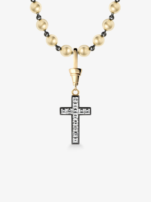 Lost Boys Carré-Cut Diamond Cross Pendant View 2