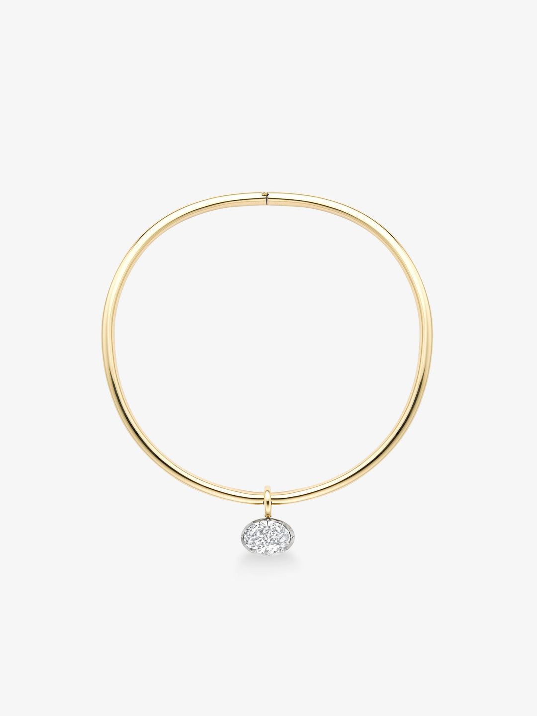 Oval Diamond Torque Necklace  View 1