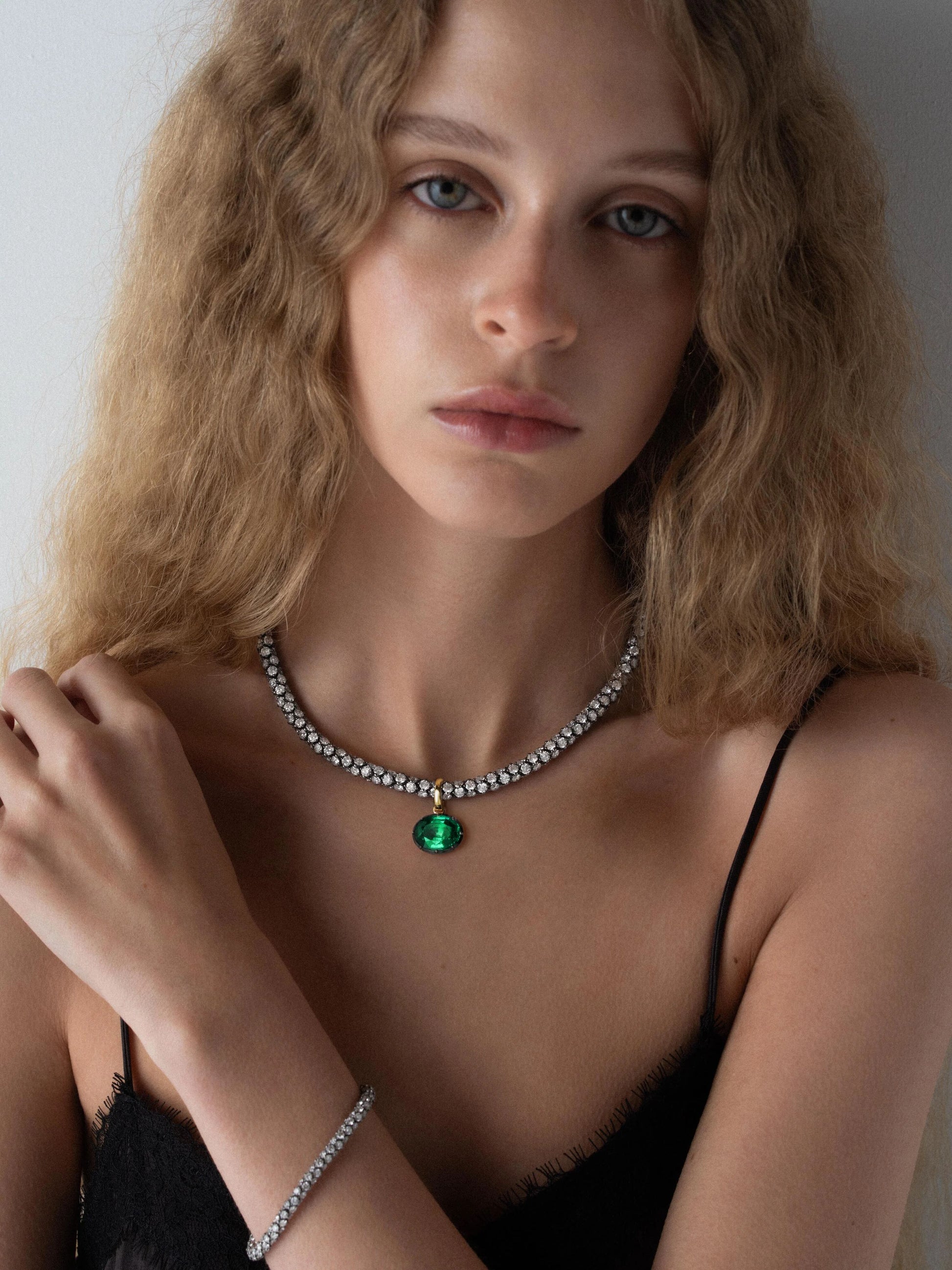 Tempest 9.47ct Oval Cut Emerald Pendant View 3