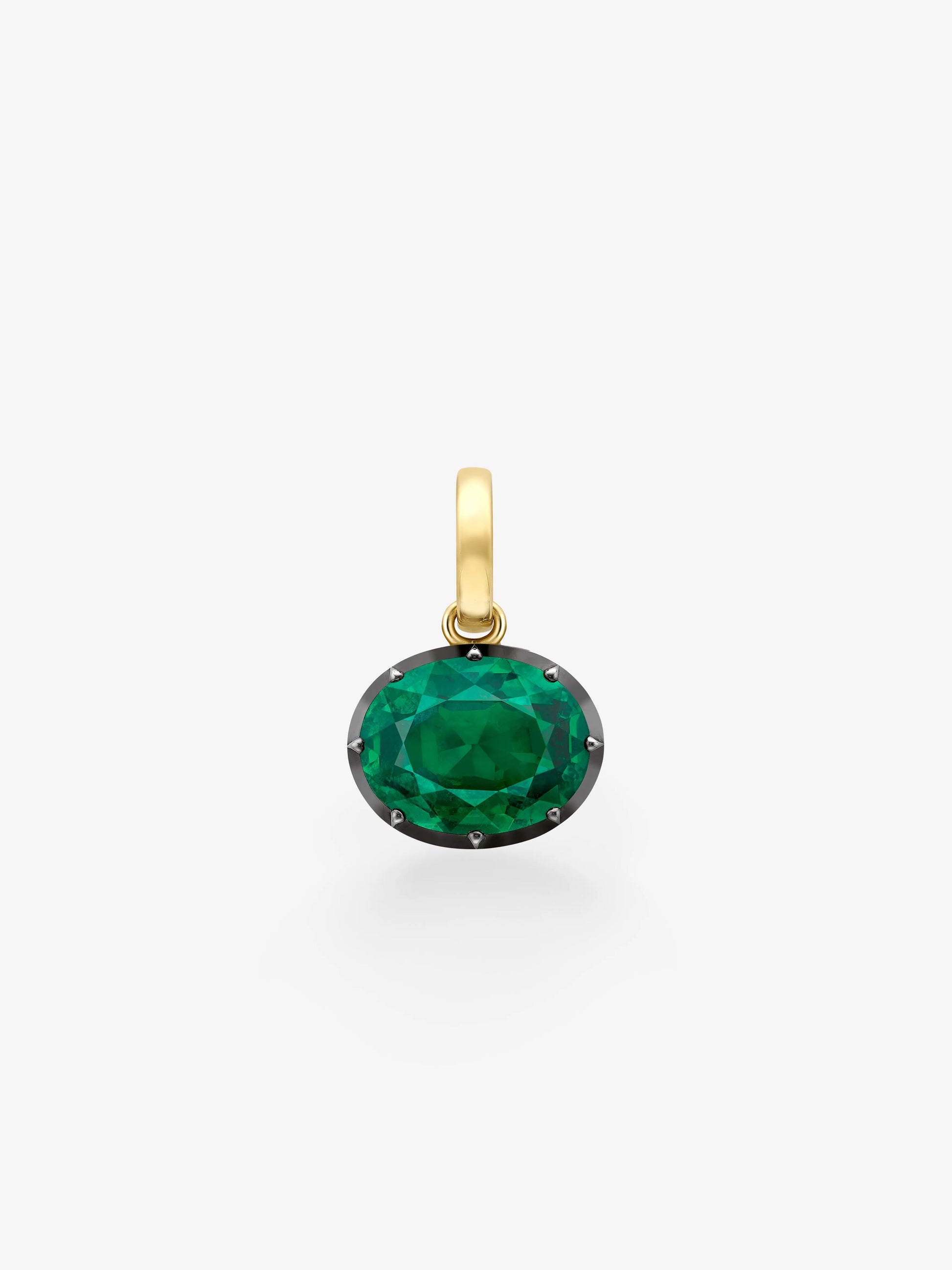 Tempest 9.47ct Oval Cut Emerald Pendant View 1