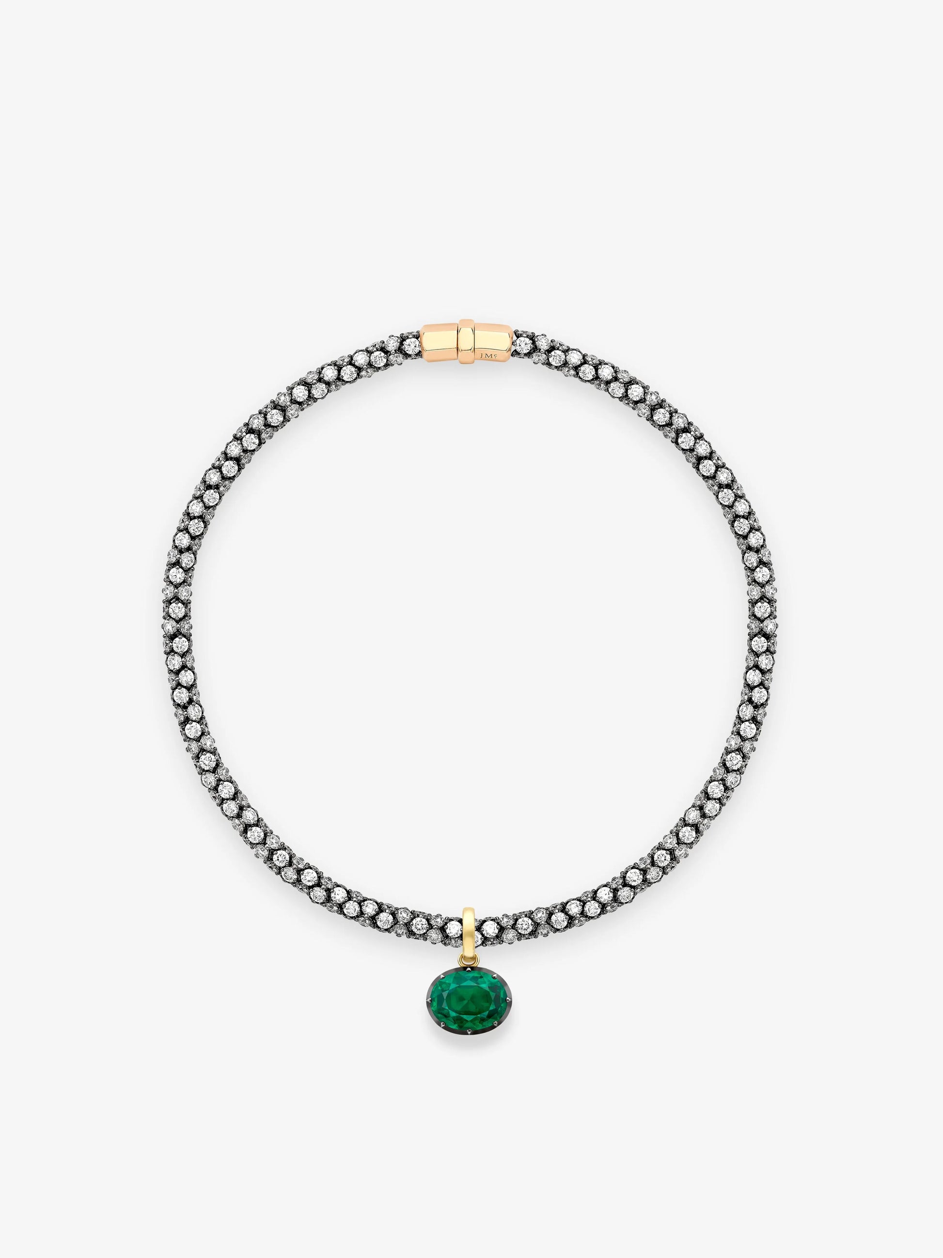 Tempest 9.47ct Oval Cut Emerald Pendant View 2
