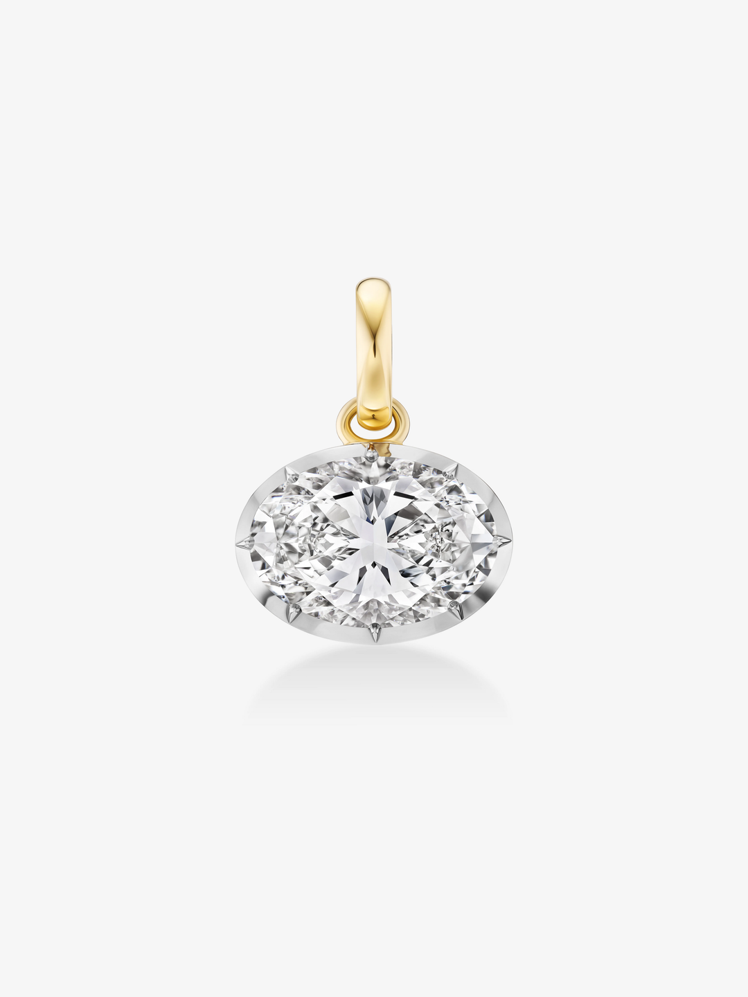 10.13ct Oval Diamond Torque Pendant  View 1