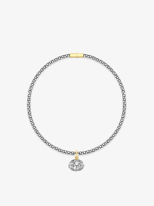 10.13ct Oval Diamond Torque Pendant View 2