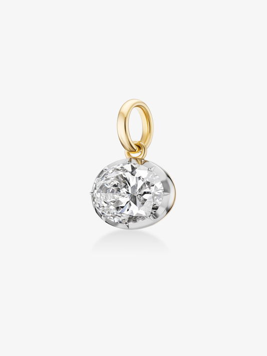 10.13ct Oval Diamond Torque Pendant View 4