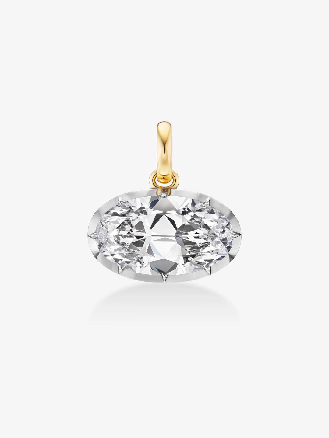 20.09ct East-West Oval Diamond Torque Pendant  View 1