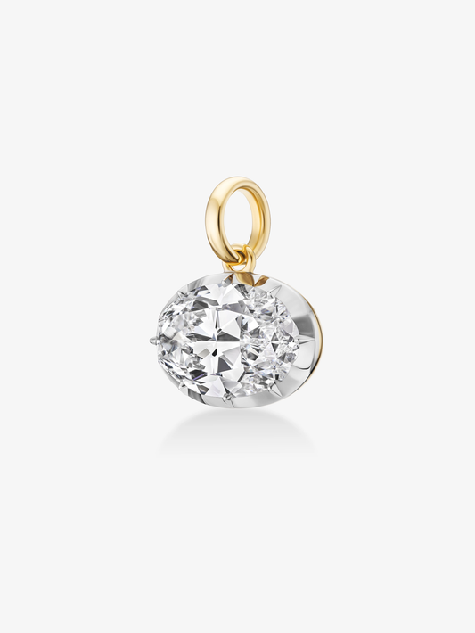 20.09ct East-West Oval Diamond Torque Pendant View 3