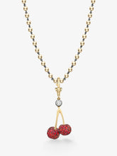 Fruit Salad Ruby Cherries & Diamond Pendant
