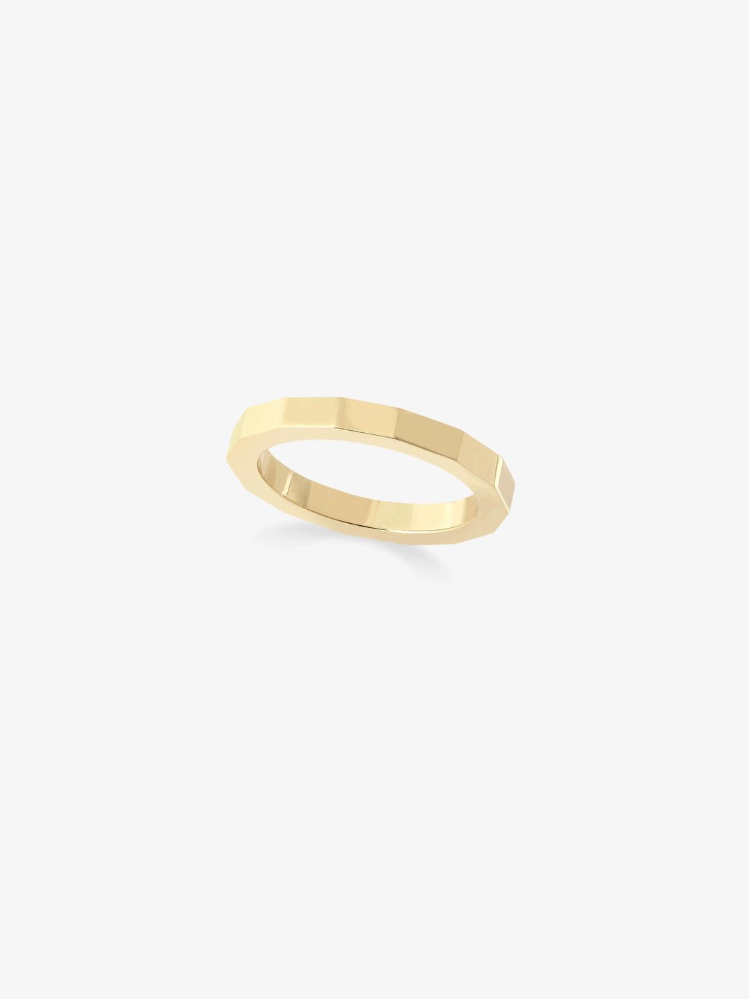 14 Sided Fine Yellow Gold Band  View 1