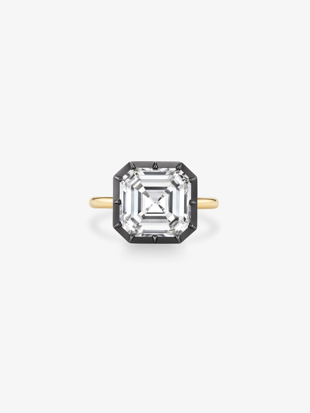 7.01ct Emerald Cut Diamond Button Back Ring  View 1