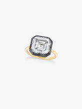 7.01ct Emerald Cut Diamond Button Back Ring