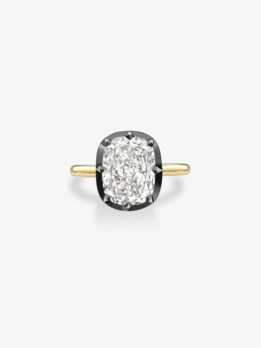 5.05ct Cushion Diamond Button Back Ring  View 1