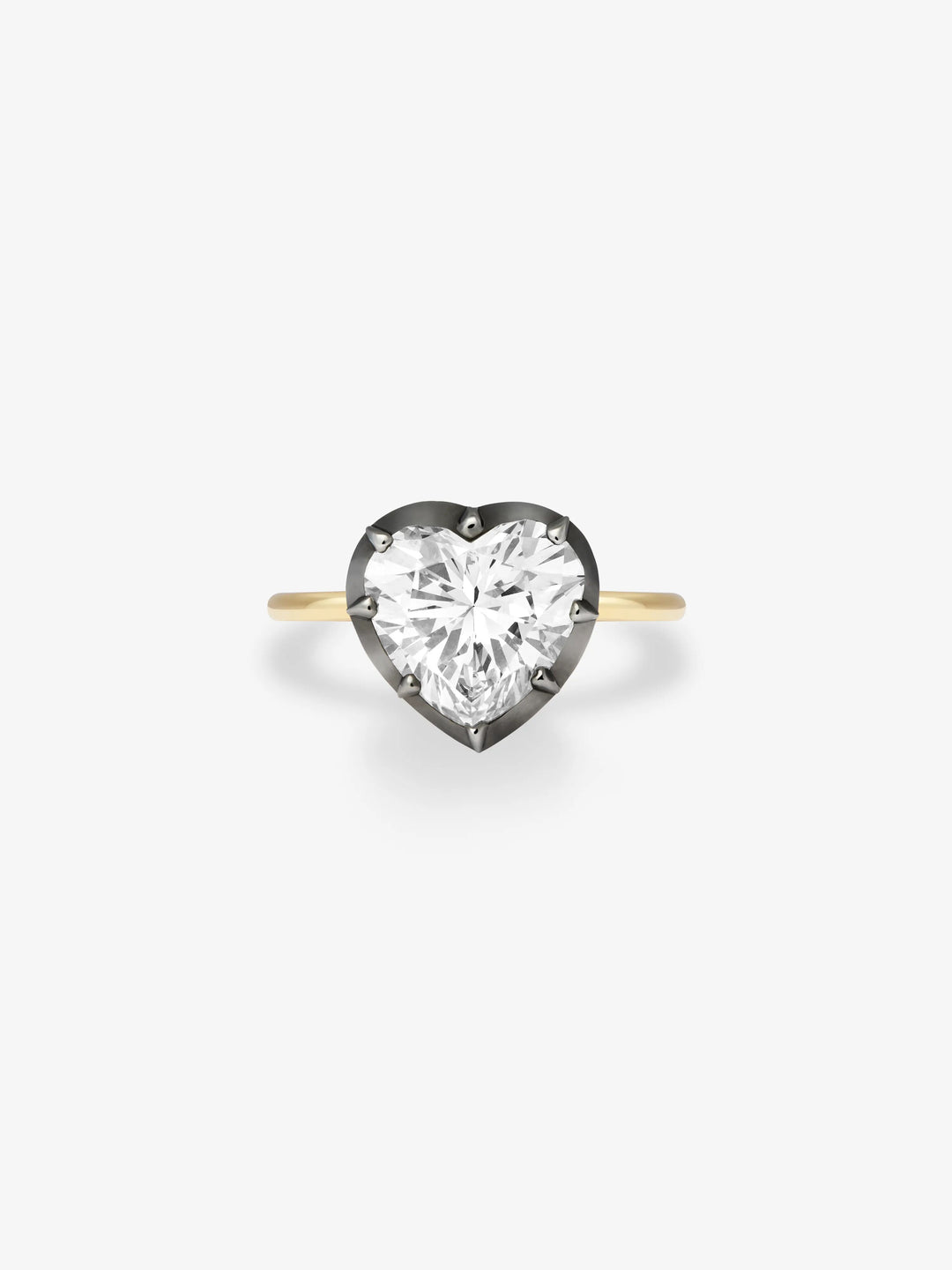 4.03ct Heart-Shaped Diamond Button Back Ring  View 1