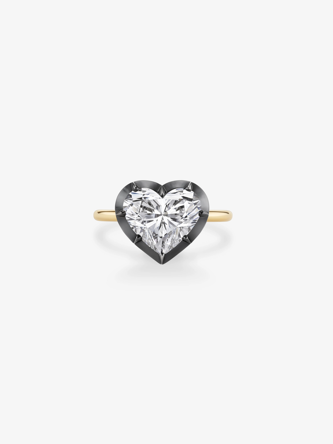5.01ct Heart-Shaped Diamond Button Back Ring  View 1