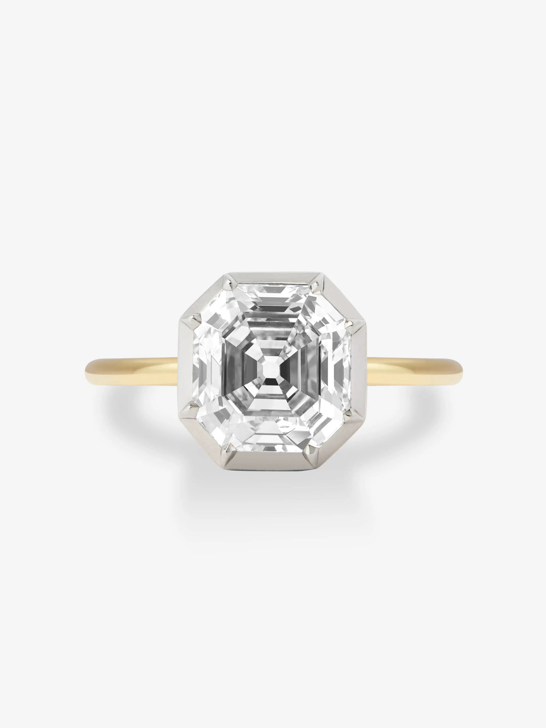 5.21ct Emerald Cut Diamond Button Back Ring  View 1