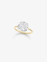 3.01ct East-West Old Mine Diamond Button Back Ring