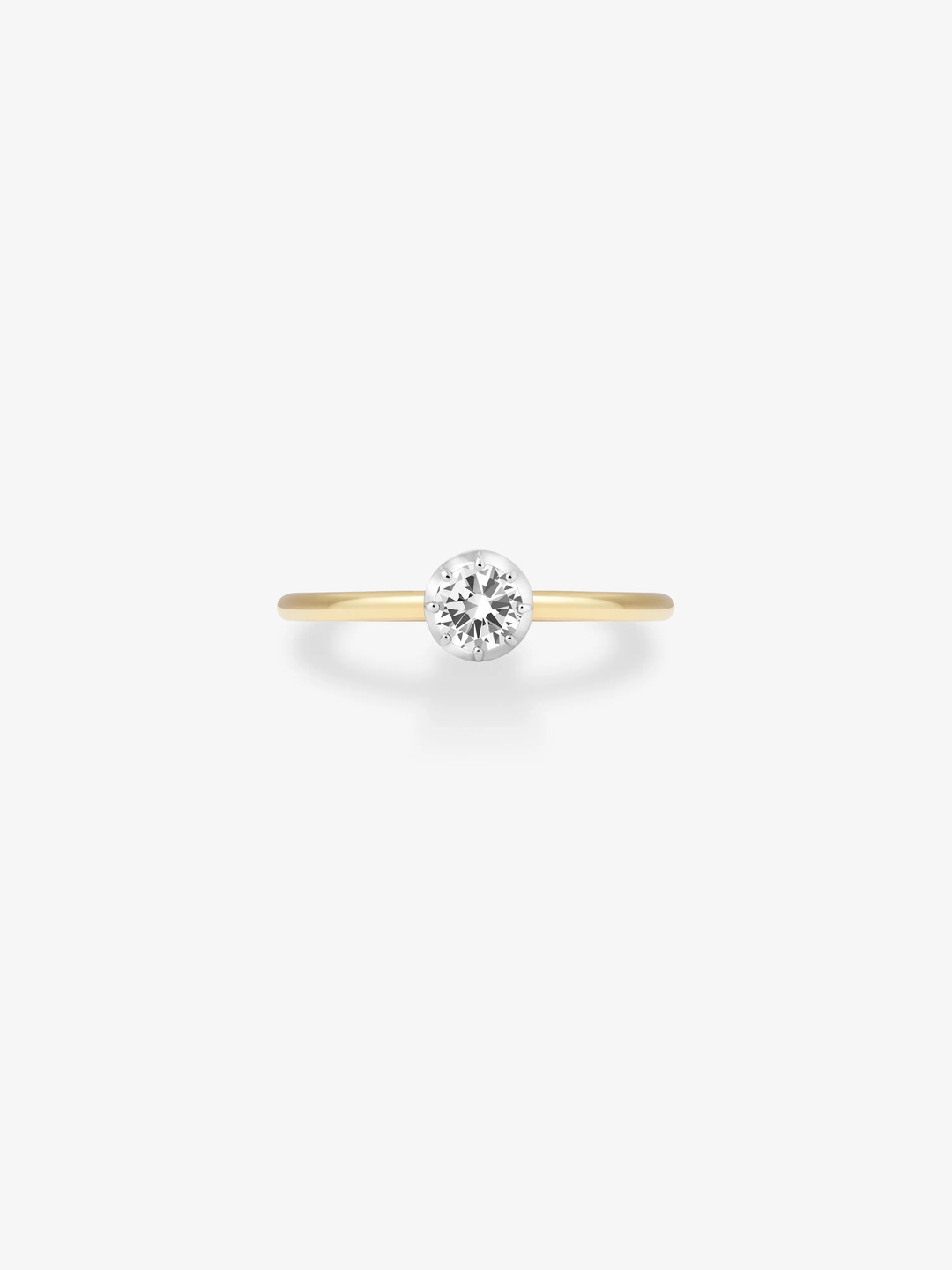 0.25ct Diamond & White Gold Button Back Ring  View 1