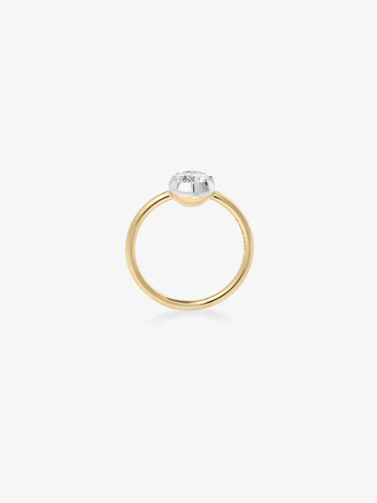 0.70ct Diamond & White Gold Button Back Ring View 4
