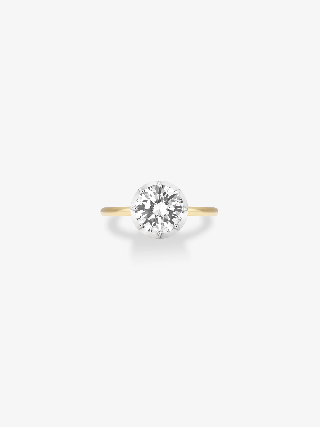 2ct Diamond & White Gold Button Back Ring  View 1
