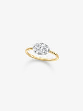 1.20ct East-West Oval Diamond & White Gold Button Back Ring