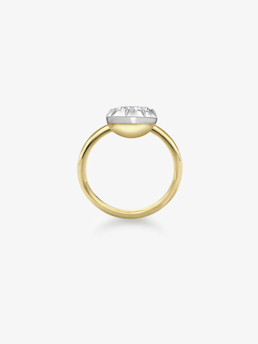 2.72ct Tilted Pear Diamond Button Back Ring View 4