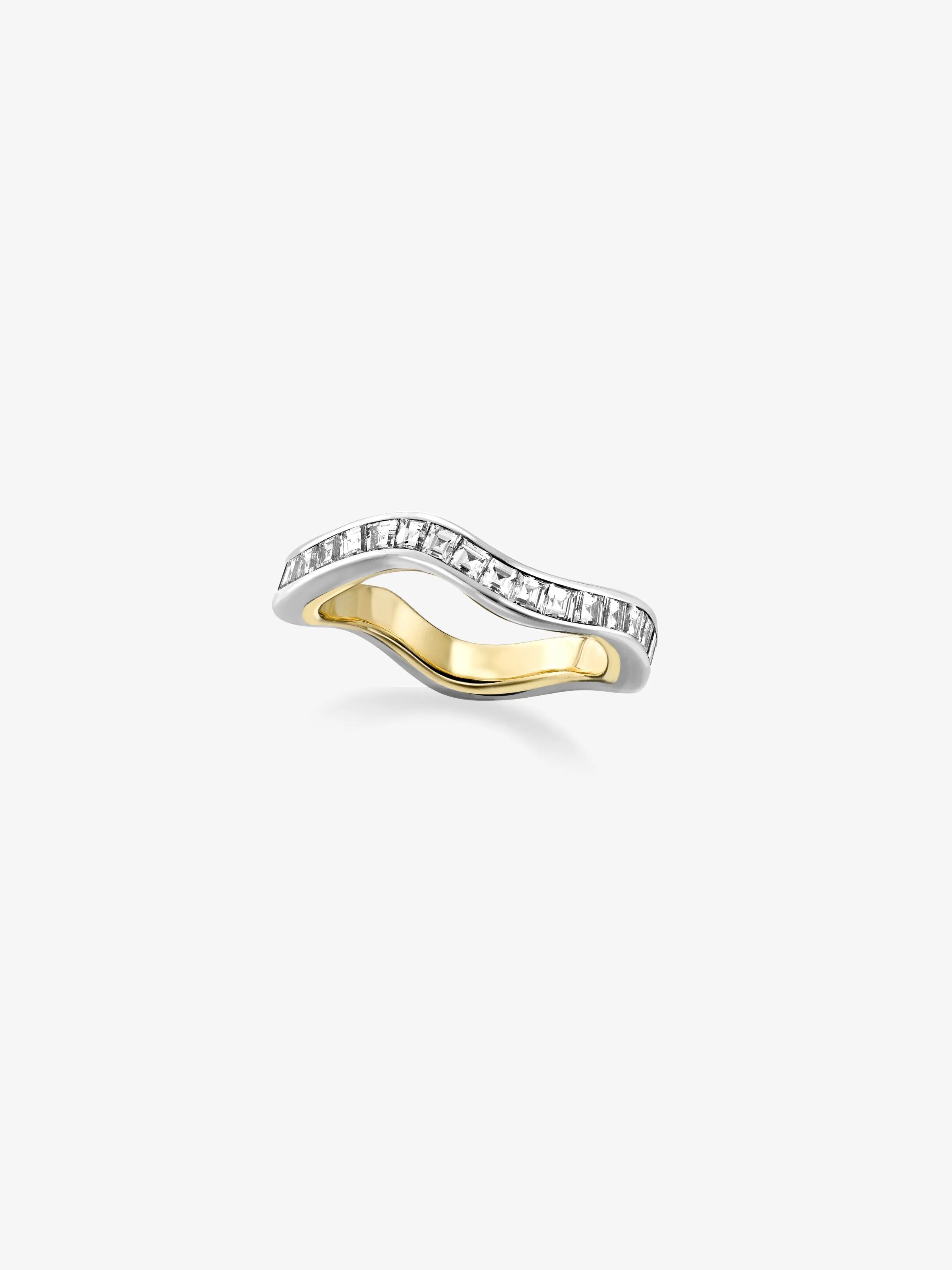 Carmela Carré-Cut Diamond & White Gold Spaghetti Hoop Band View 1
