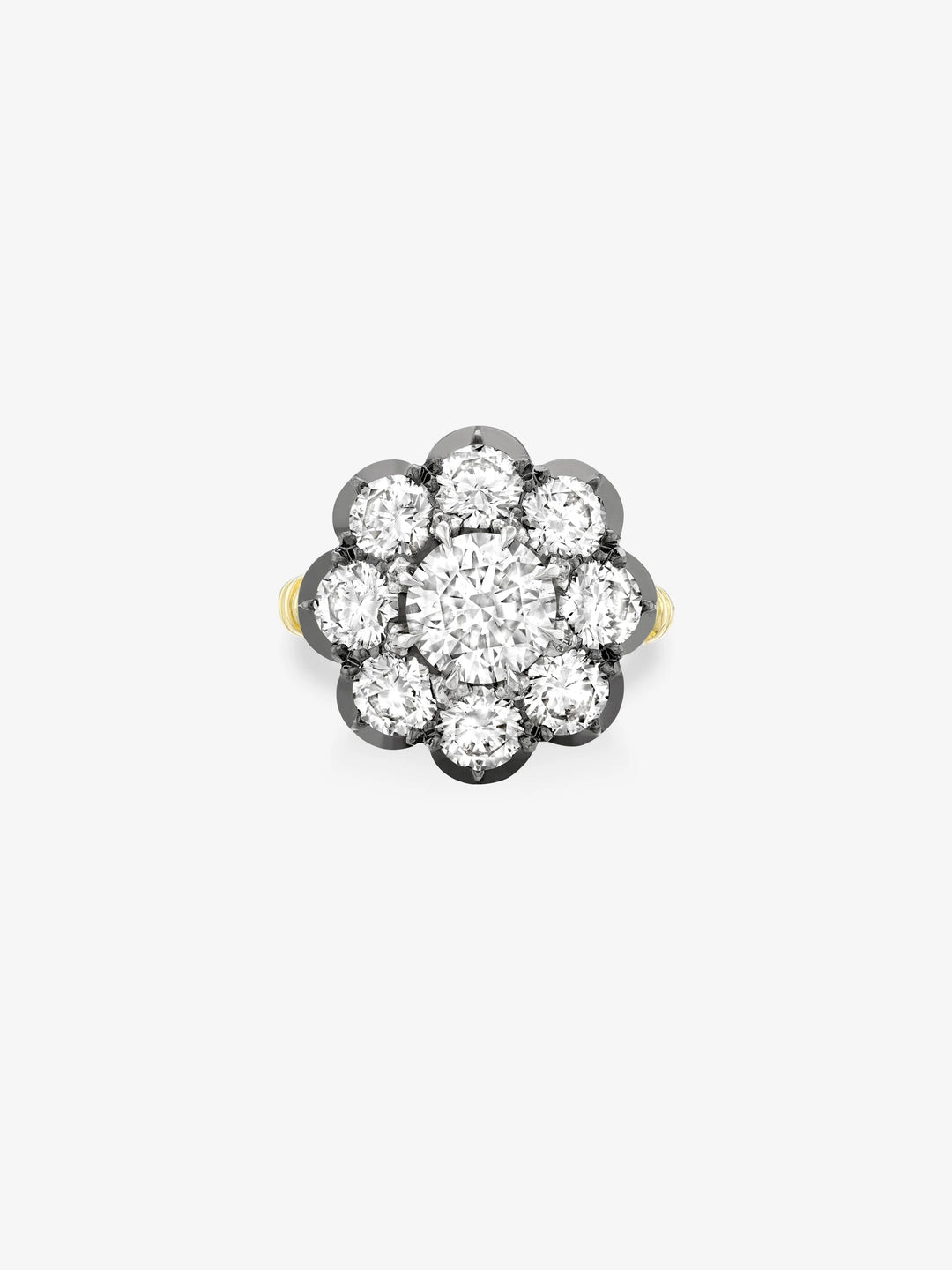 Chubby Daisy Diamond Halo Ring  View 1