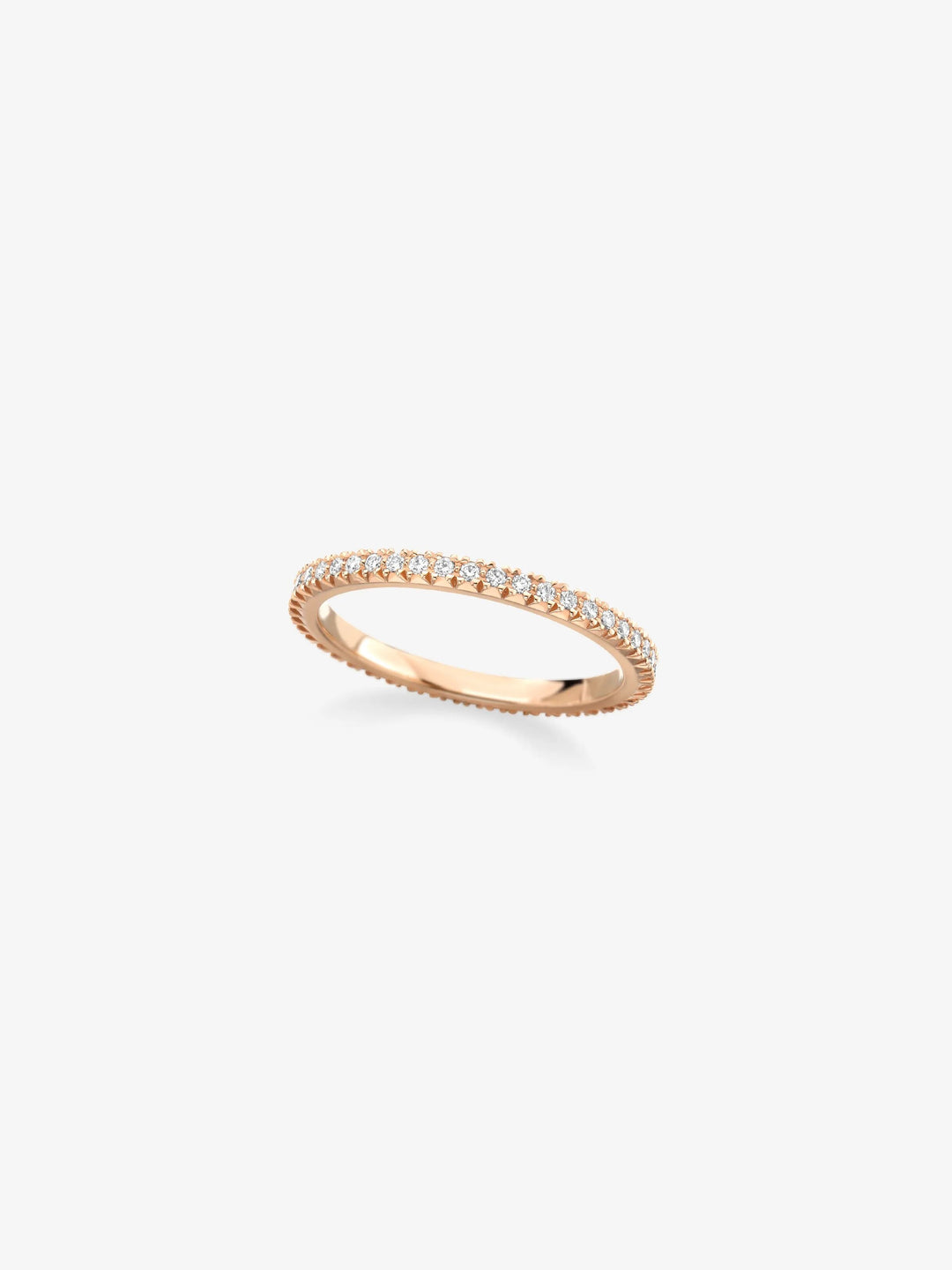 Super Fine Cut-Down Rose Gold Band  View 1
