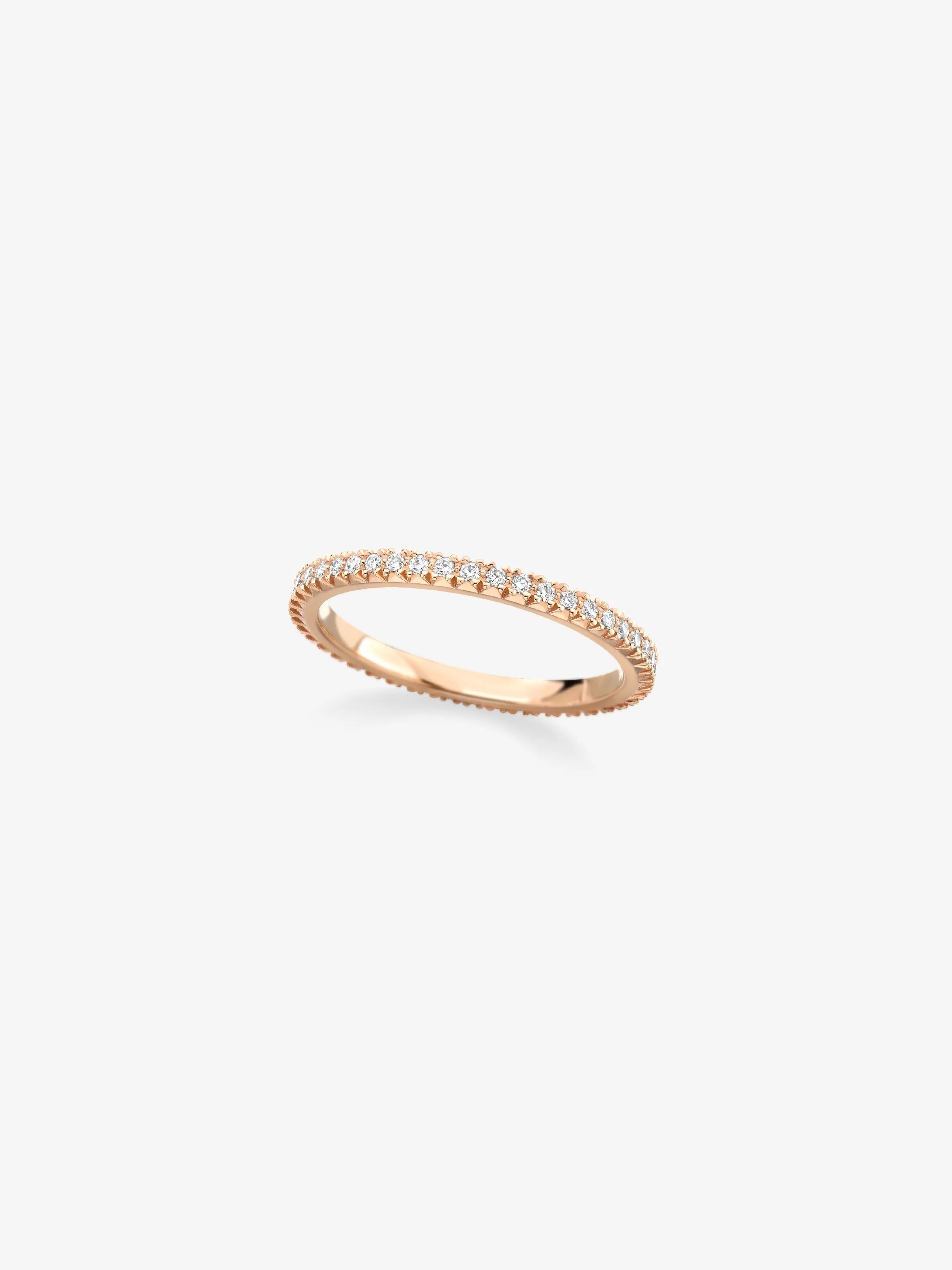 Super Fine Cut-Down Rose Gold Band View 1
