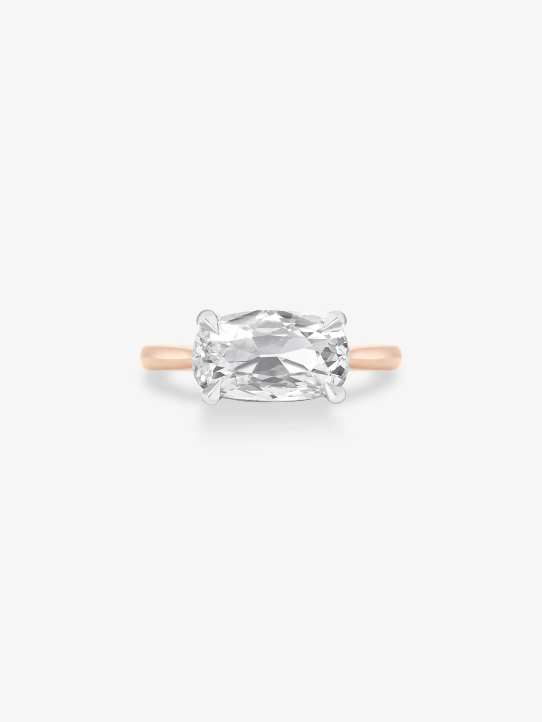 2.03ct East-West Elongated Cushion Diamond Ring  View 1